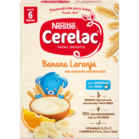 Papa Infantil Láctea Banana E Laranja +6M Cerelac 250 gr