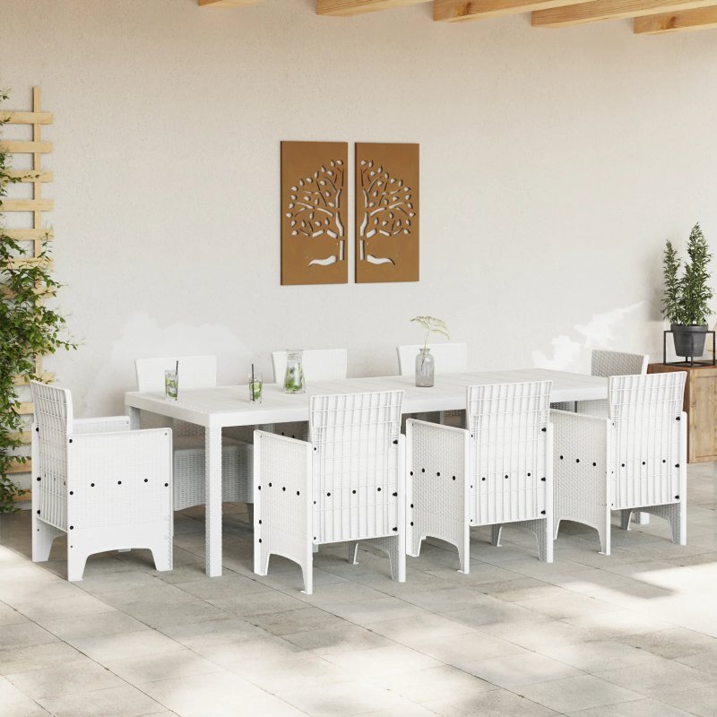 Mesa De Jardim Hkh Branca 250X100X73 Cm Polyrattan, Mesa De Jardim Hkh Branca 100X100X73 Cm Polyrattan, Mesa De Jardim Hkh Branca 150X100X73 Cm Polyrattan - Branco