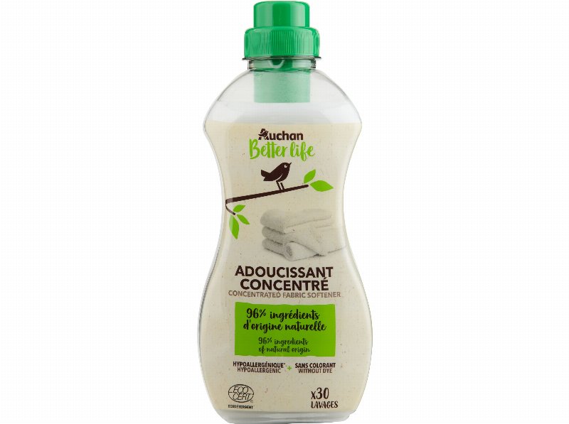 Amaciador Concentrado Auchan Better Life Sabão Natural 30 Doses