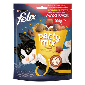 Snack Para Gato Adulto Party Mix Original Frango, Fígado E Peru Purina Felix 3 X 200 g