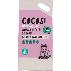 Areia Absorvente Aglomerante Vegetal Tofu Aroma Natural Cocosi 6 l
