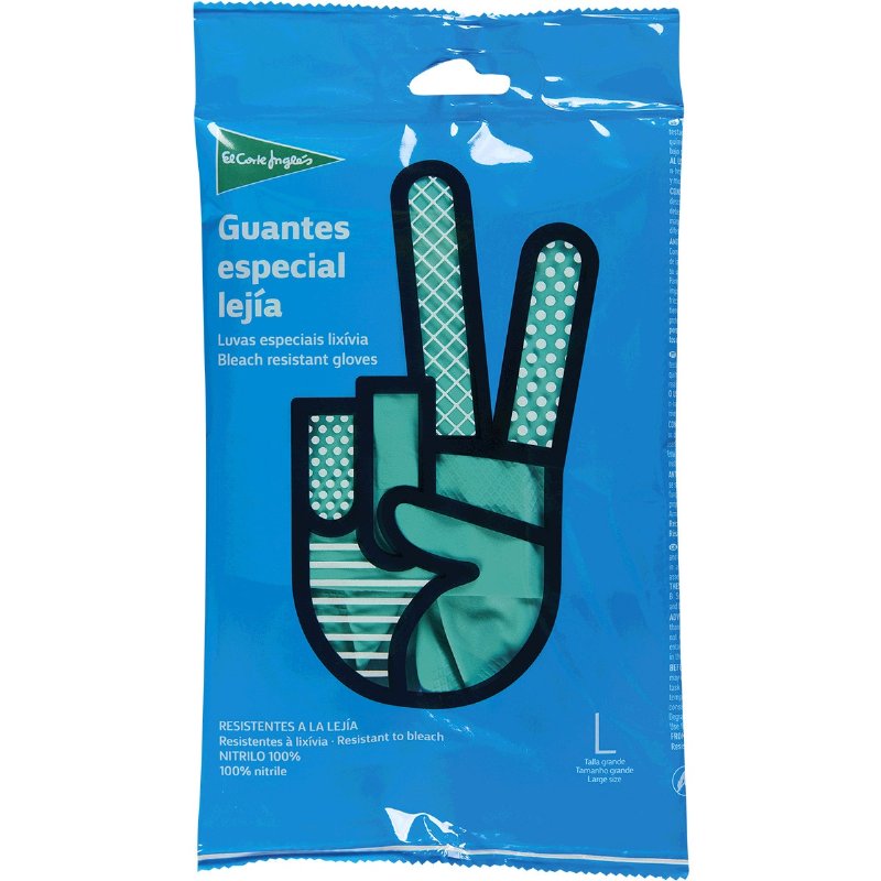 Luvas Especiais Lixívia Grandes 1 par