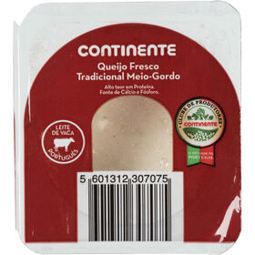 Queijo Fresco Meio Gordo Continente 80 gr