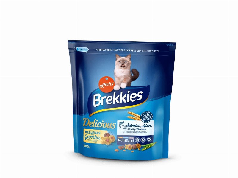 Ração Gato Brekkies Delicious Peixe 900 gr