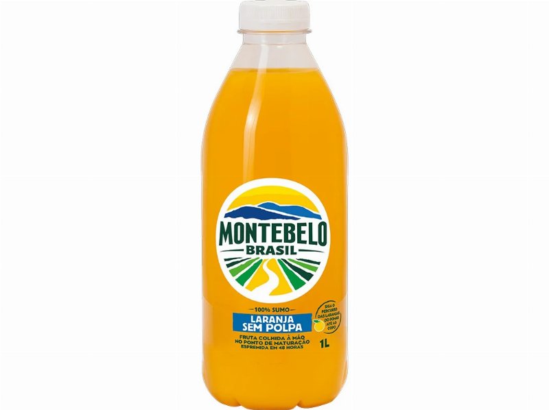Sumo Montebelo Brasil 100% Laranja Sem Polpa 1 l
