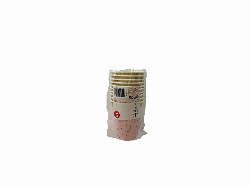 Copo Cartão Infantil Actuel Pink Star 20-25C X10