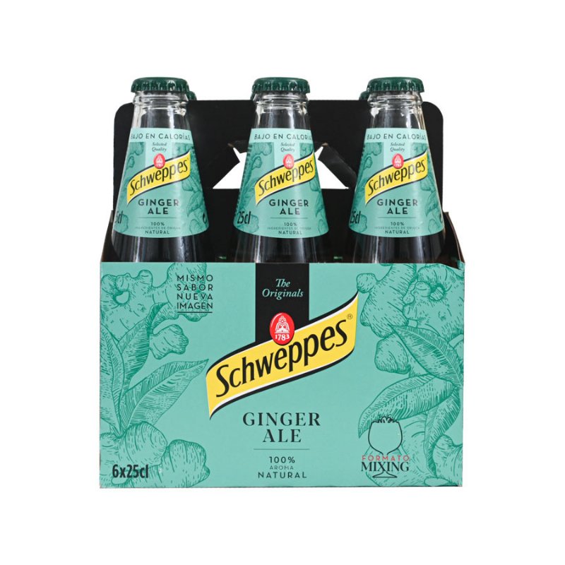 Refrigerante Ginger Ale Pack 6 X 25 cl Schweppes