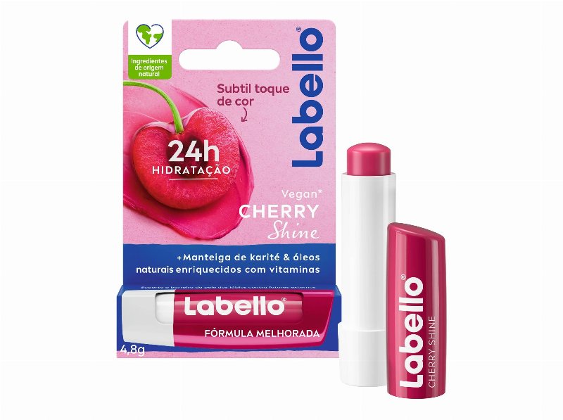 Batom Cuidado Dos Lábios Frutado Cherry Shine Labello 1 Un