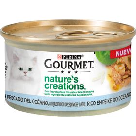 Comida Húmida Para Gato Adulto Peixe Lata Purina Gourmet Nature 24 X 85 g