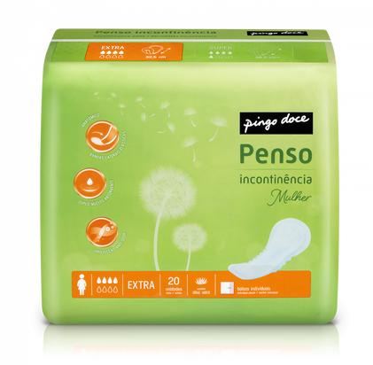 Pensos Incontinência Clássico Extra Pingo Doce 20Un