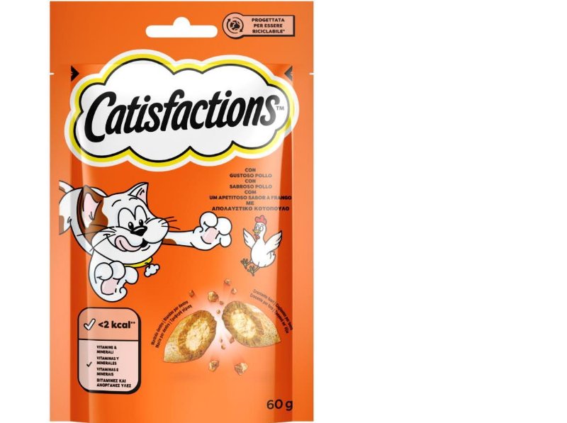 Snacks Para Gato Catisfactions Com Galinha 60 g