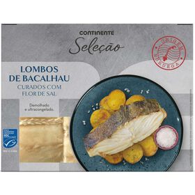 Lombos De Bacalhau Msc Curados Com Flor De Sal Congelado Continente Seleção 800 gr
