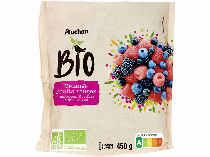 Frutos Vermelhos Auchan Bio Ultracongelados 450 g