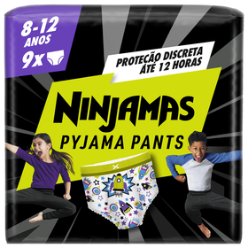 Fraldas Cueca Ninjamas Foguetão 27-43 kg 8-12 Anos Dodot 9 Un