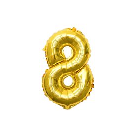 Balão Foil Nº8 83Cm Dourado Kasa