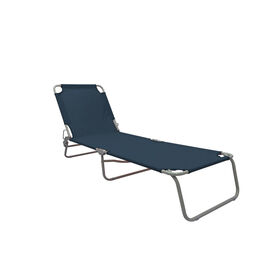 Espreguiçadeira De Metal 3 Pernas Azul Relax Kasa