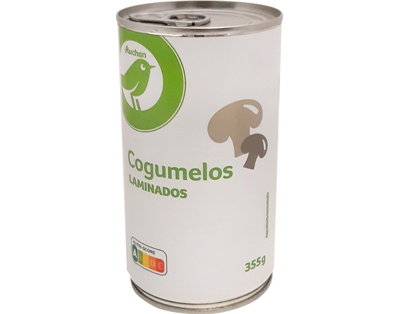 Cogumelos Laminados Auchan Essencial 355(185)G