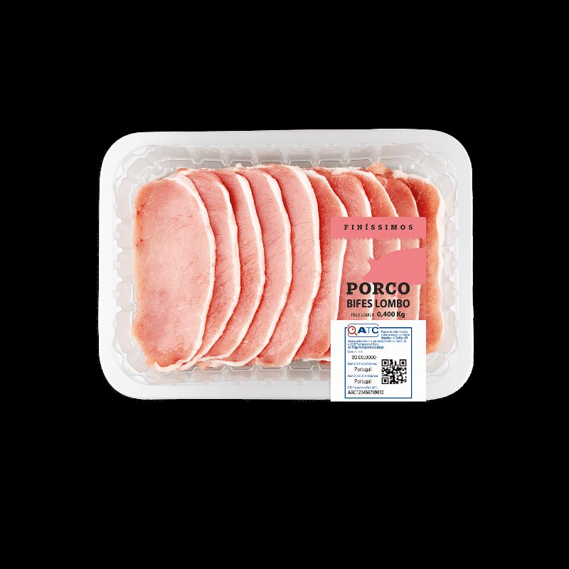 Bifes Do Lombo De Porco Finíssimos No Móvel Do Frio