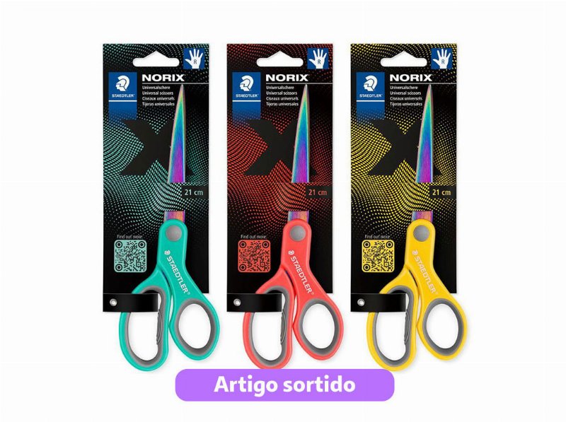 Tesoura Staedtler Norix 21Cm Cores Sortidas