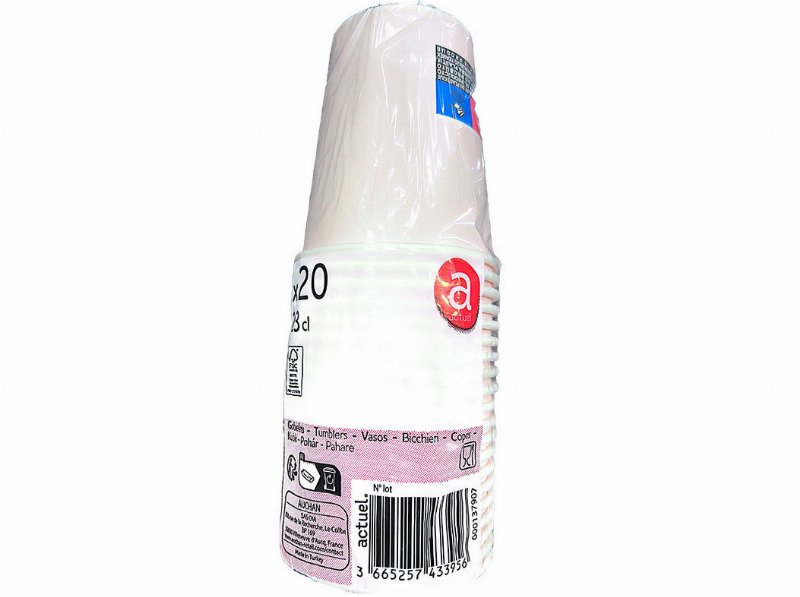 Copo De Cartão Actuel Rosa 25 cl X20 Unidades