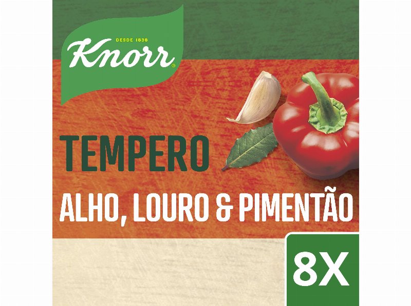 Tempero Knorr Alho E Pimentão Louro 8Cubos 72 g