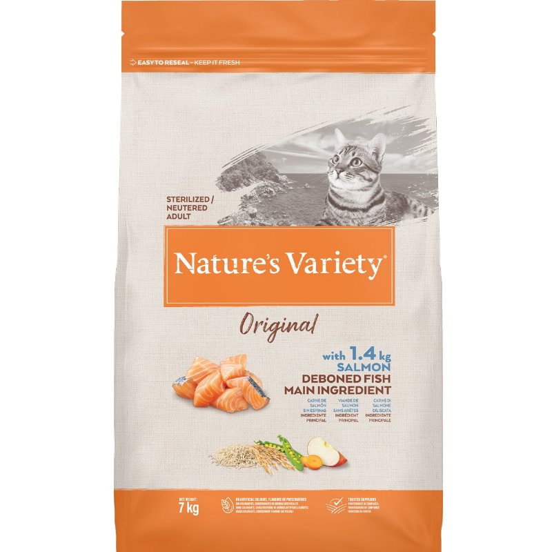 Ração Para Gato Esterilizado Adulto Original De Salmão 7 kg
