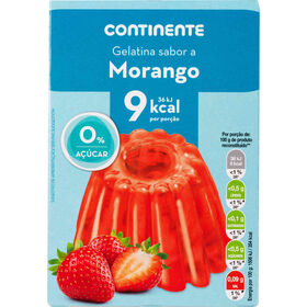 Gelatina Em Pó Morango Sem Açúcar Continente 25 gr