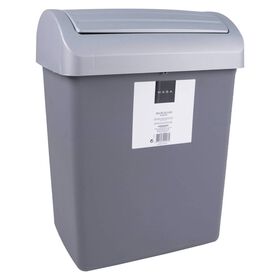Balde Lixo Plástico 20 l Cinza Kasa