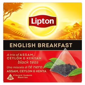 Chá Preto English Breakfast Pyramid Saquetas Lipton 20 Un
