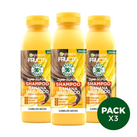 Champô Hair Food Banana Garnier Fructis 3 X 350 ml
