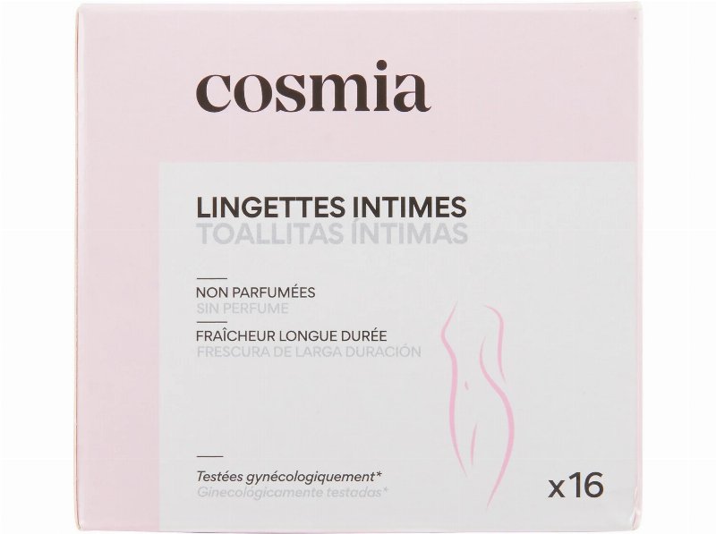 Toalhitas Íntimas Cosmia Calmante Individual 16Un