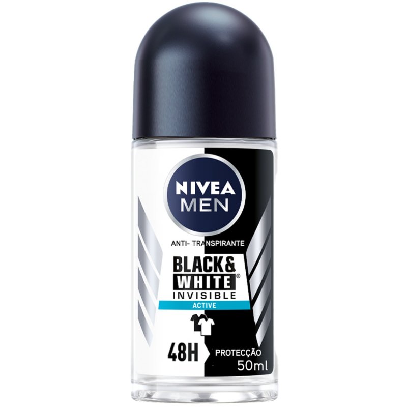 Desodorizante Black&White Active Roll-On Invisible 50 ml