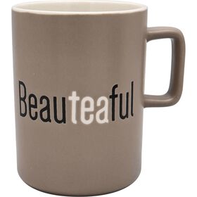 Caneca 380 ml Beautyful Cinza Kasa