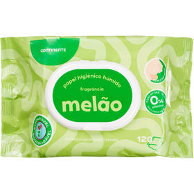Papel Higiénico Húmido Melão Continente 120 Un