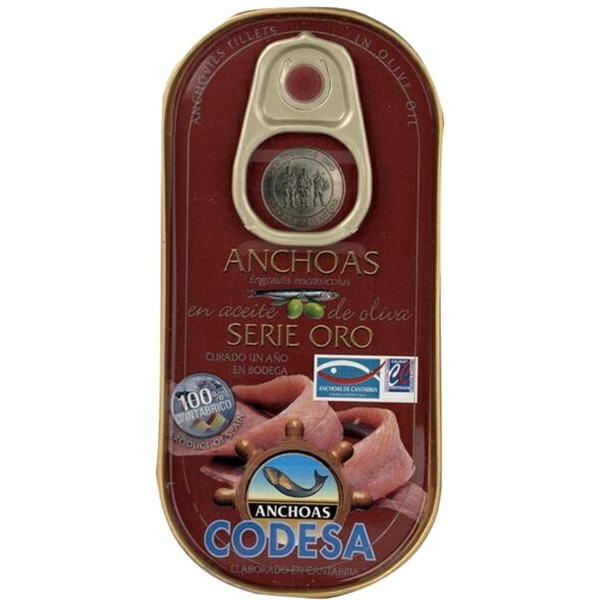 Filetes De Anchova Em Azeite Serie Oro 48 g