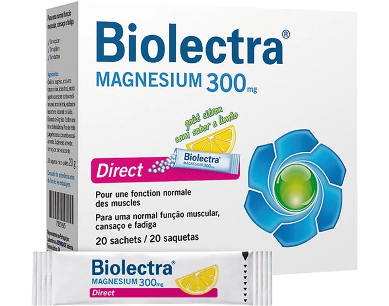 Suplemento Biolectra Magnesium 300 Direct 20 Saquetas