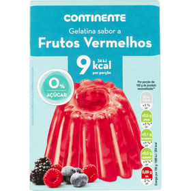 Gelatina Em Pó Frutos Vermelhos Sem Açúcar Continente 25 gr