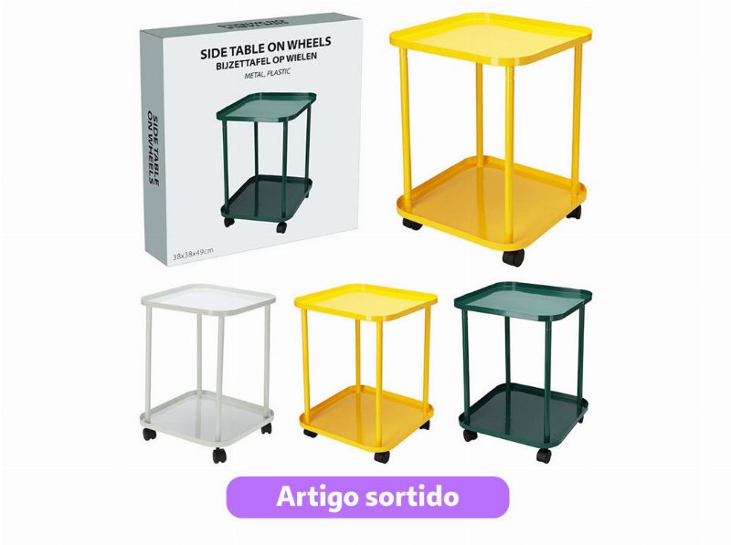 Mesa Apoio 38X38X49.5Cm Cores Sortidas