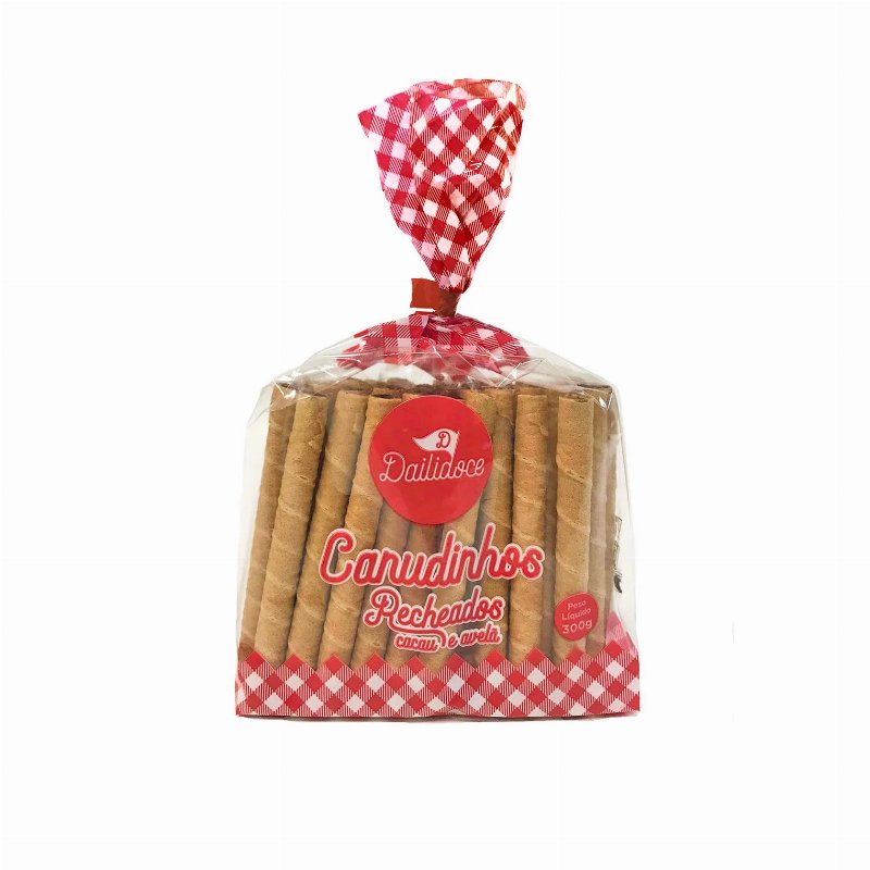 Dailidoce Canudinhos Recheio Cacau E Avelã 300 gr