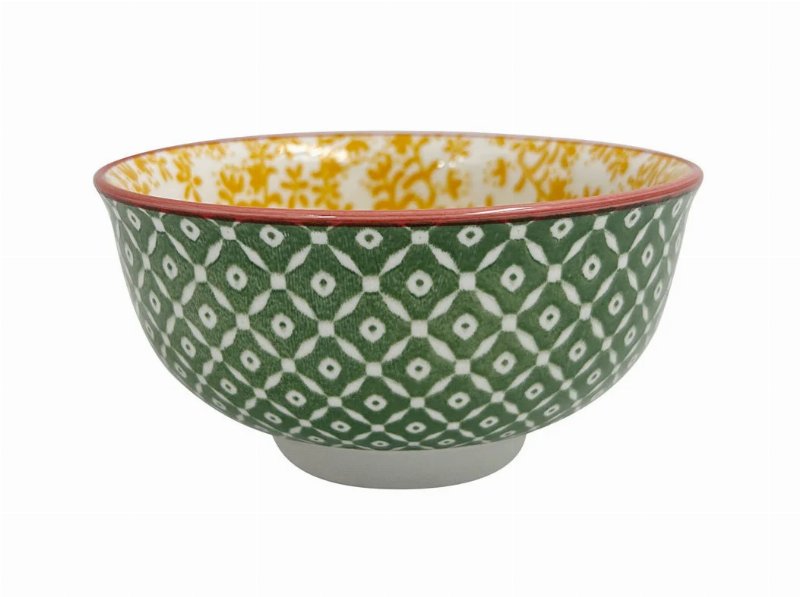 Taça Porcelana Actuel Amarelo / Verde 11Cm 29 cl