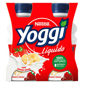 Iogurte Líquido Morango E Banana Yoggi 640 gr (4 Un)
