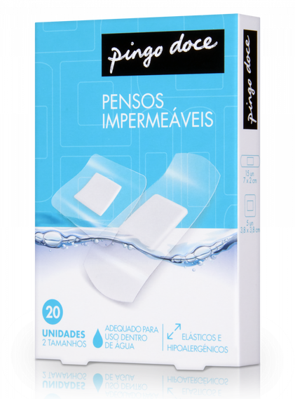 Pensos Rápidos Finos Impermiáveis Pingo Doce 20Un