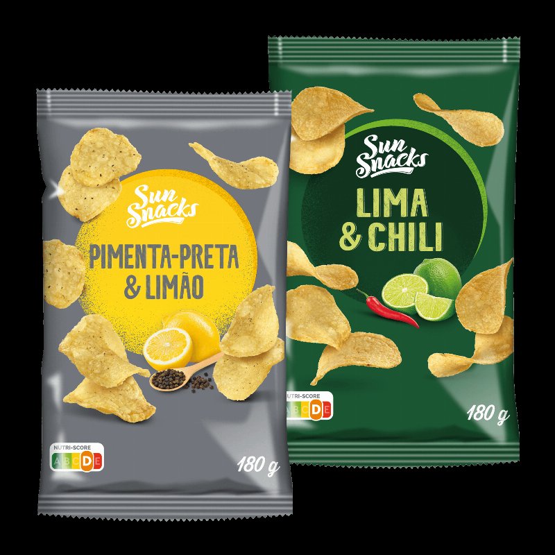 Batatas Fritas Pimenta-Preta E Limão/ Lima E Chili Sortido