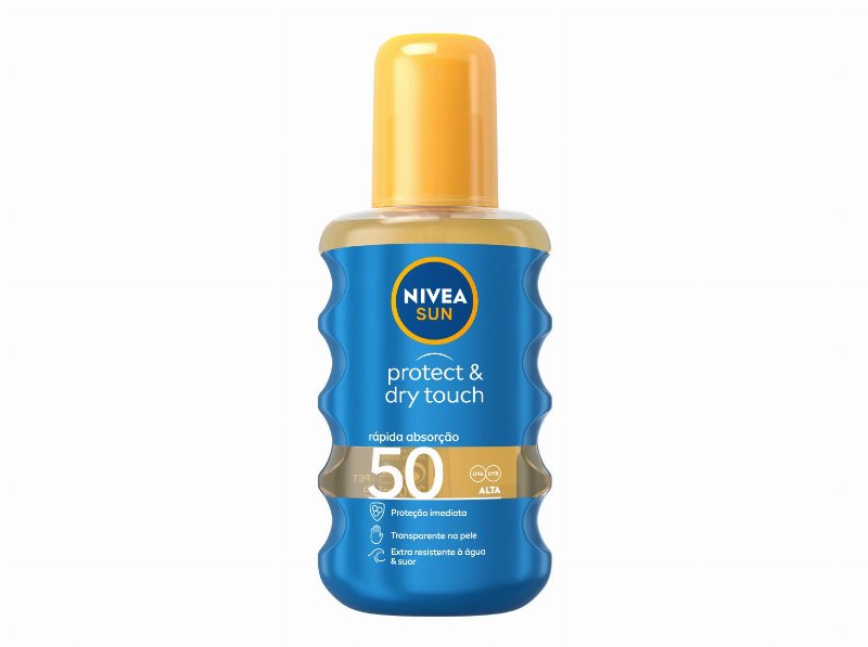 Protetor Solar Spray Invisível Fp50 Protect & Dry Touch Nivea Sun 200 ml