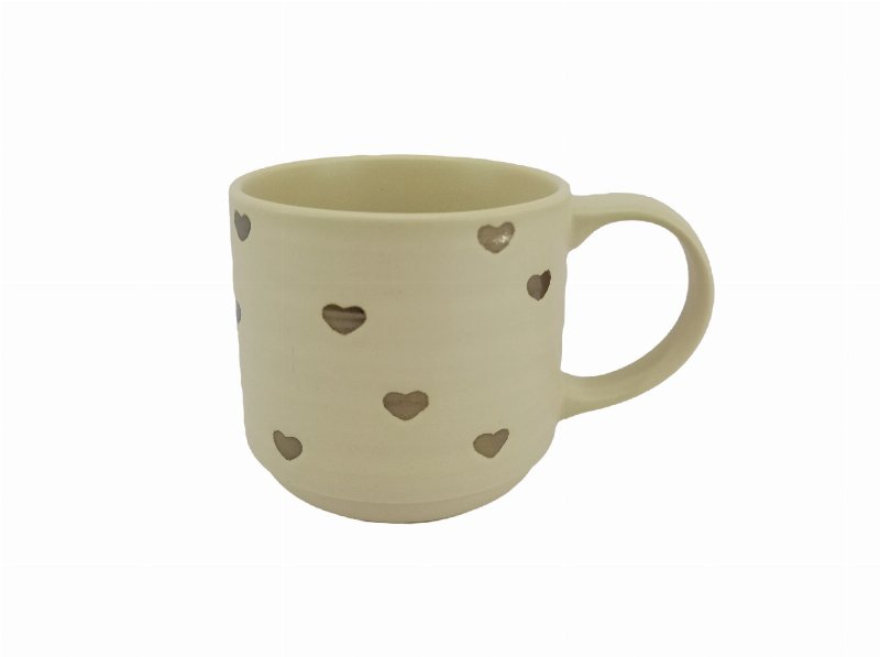 Caneca Corações Actuel Grês 35 cl