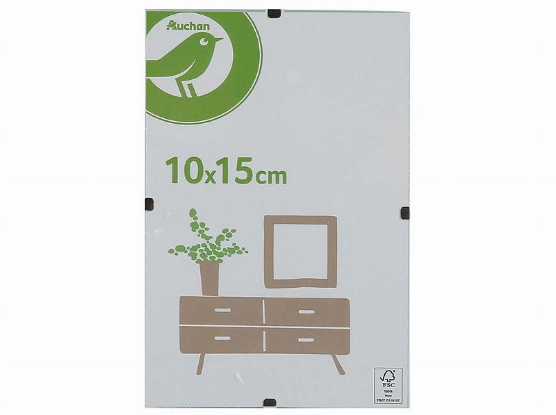 Moldura Auchan Essencial Branco 10X15Cm