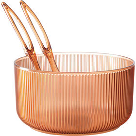 Conjunto Saladeira Com 2 Utensílios Âmbar Kasa