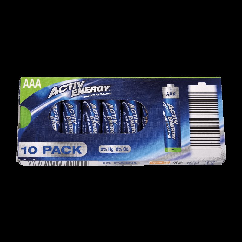 Pilhas Alcalinas Lr03/ Aaa Pack De 10