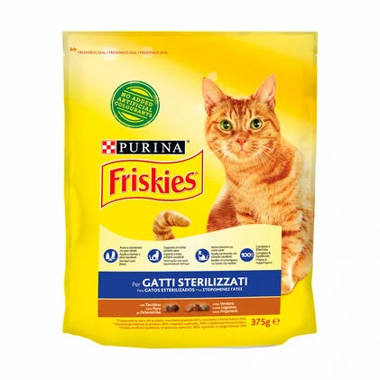 Comida Seca Para Gato Esterilizado Com Peru Purina Friskies 0.375Kg