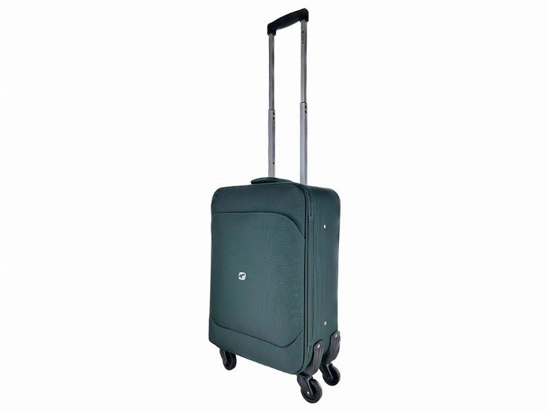 Mala De Cabine Flexível Airport Verde 4 Rodas 55X35X18Cm